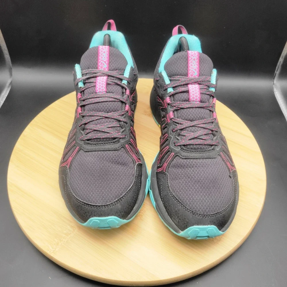 ASICS Gel Venture 7 Womens Trail Running Shoes Black Pink Teal 1012A983 Size 10